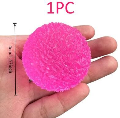 Perfect Picks Market Crystal Clear Stress Relief Squishy Ball Slow Rebound Sensory Fidget Toy 1pc Pink
