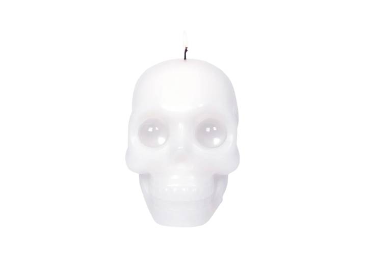 Skull Kerze Weiss