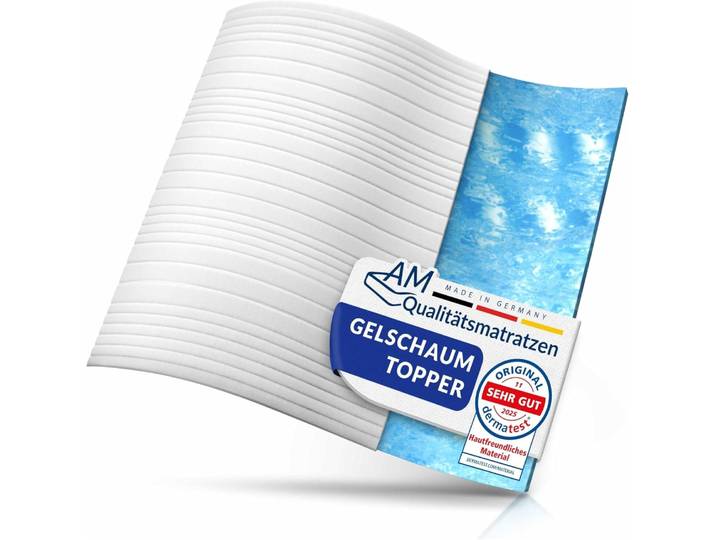 AM Qualitätsmatratzen Basic Gelschaum-Topper 140x200 cm 6 cm Höhe