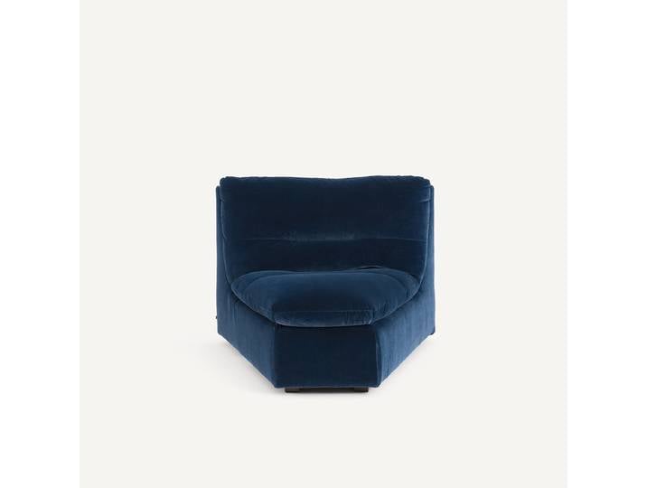 AM.PM Angle modulable en velours, GIULIANO Angle réversible Bleu Nuit