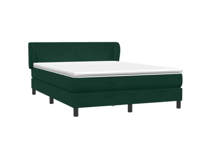 hliofuir Boxspringbett 160x220 mit Matratze Samt Dunkelgrün Komplettes Polsterbett mit Taschenfederkernmatratze, Topper und Kopfteil für maximalen Schlafkomfort im Schlafzimmer.