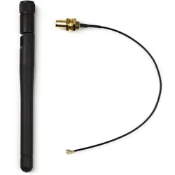 SMA WLAN Antenne, 2.4GHz, 2,5dBi, inkl. Adapterkabel U.FL - SMA Anschluss