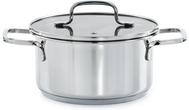 "BergHOFF Helix Recycled 18/10 Stainless Steel 10"" Stockpot 7qt. With Glass Lid"