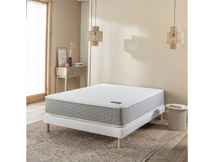 Ensemble sommier et matelas 140x200 cm hybride ferme Terre de Nuit Envie