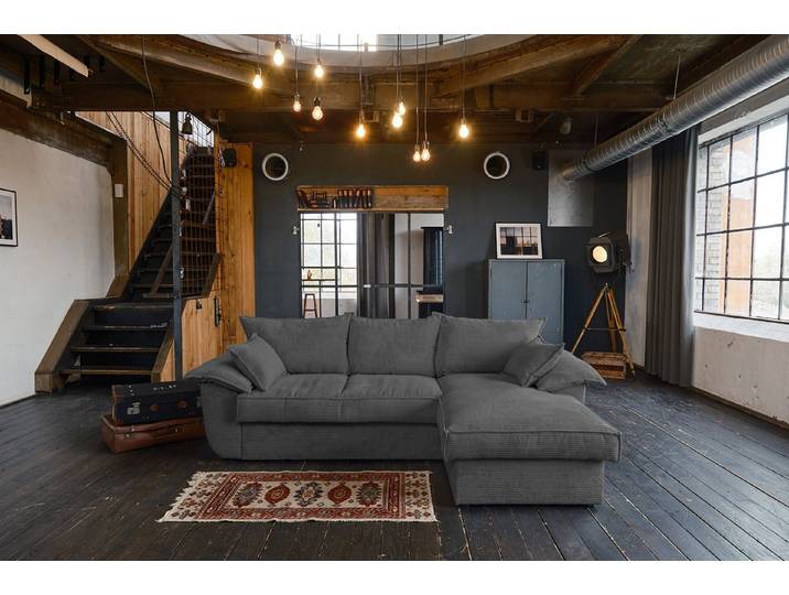 KAWOLA Schlafsofa DAMETO Cordsofa - Schlafgelegenheit & Stauraum - Eckcouch, Multifunktionales Ecksofa mit Schlaffunktion & Cordbezug