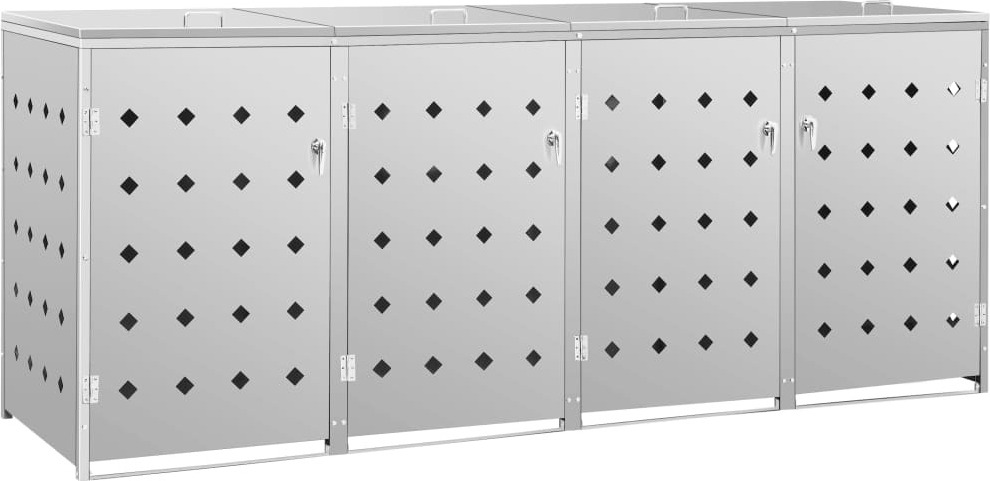 Mülltonnenbox für 4 Tonnen 240 L Edelstahl