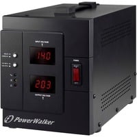 PowerWalker AVR 3000 SIV FR, Spannungsregler schwarz, Spannungsregler, Output: Terminal, 1x French