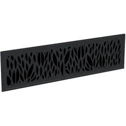 T&J  Alu-Design-Einsatz  Dekor  Blatt  anthrazit,  1750  x  20  x  300  mm