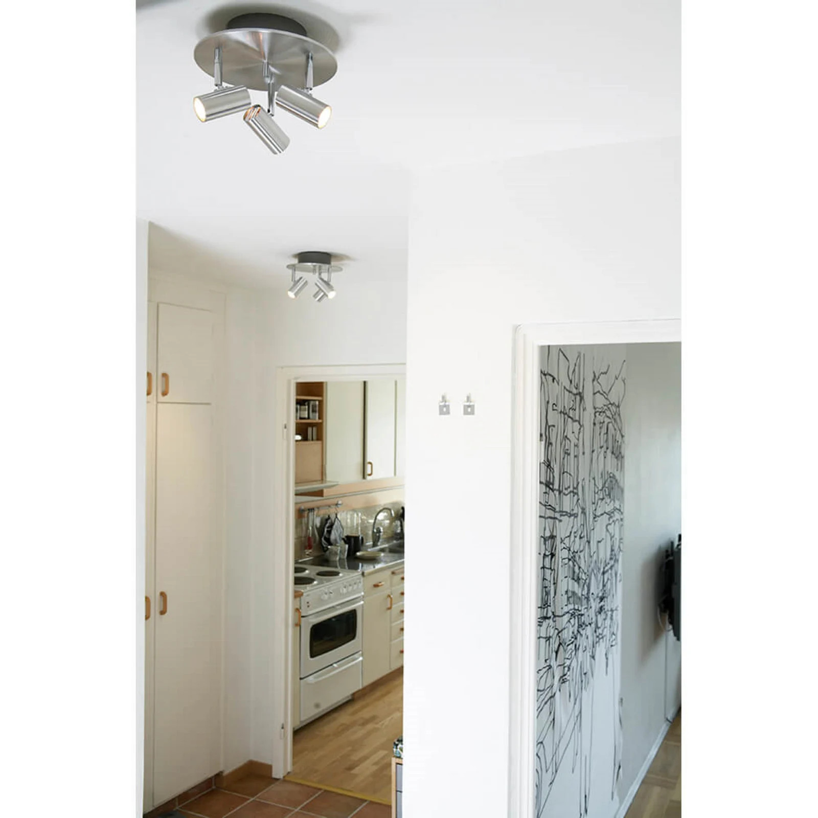 Belid Cato Triospot Plafondlamp Aluminium