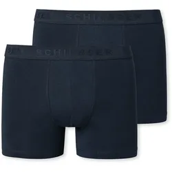 SCHIESSER Jungen Shorts 2er Pack - Serie 95/5, einfarbig, Cotton Dunkelblau / 176