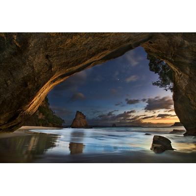 Fototapete PAPERMOON "Photo-Art YAN ZHANG, CATHEDRAL COVE", bunt, B:4,5m L:2,8m, Vlies, Tapeten