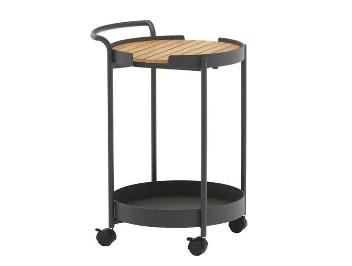 Zebra Trolley Beistelltisch Aluminium pulverbeschichtet graphite,