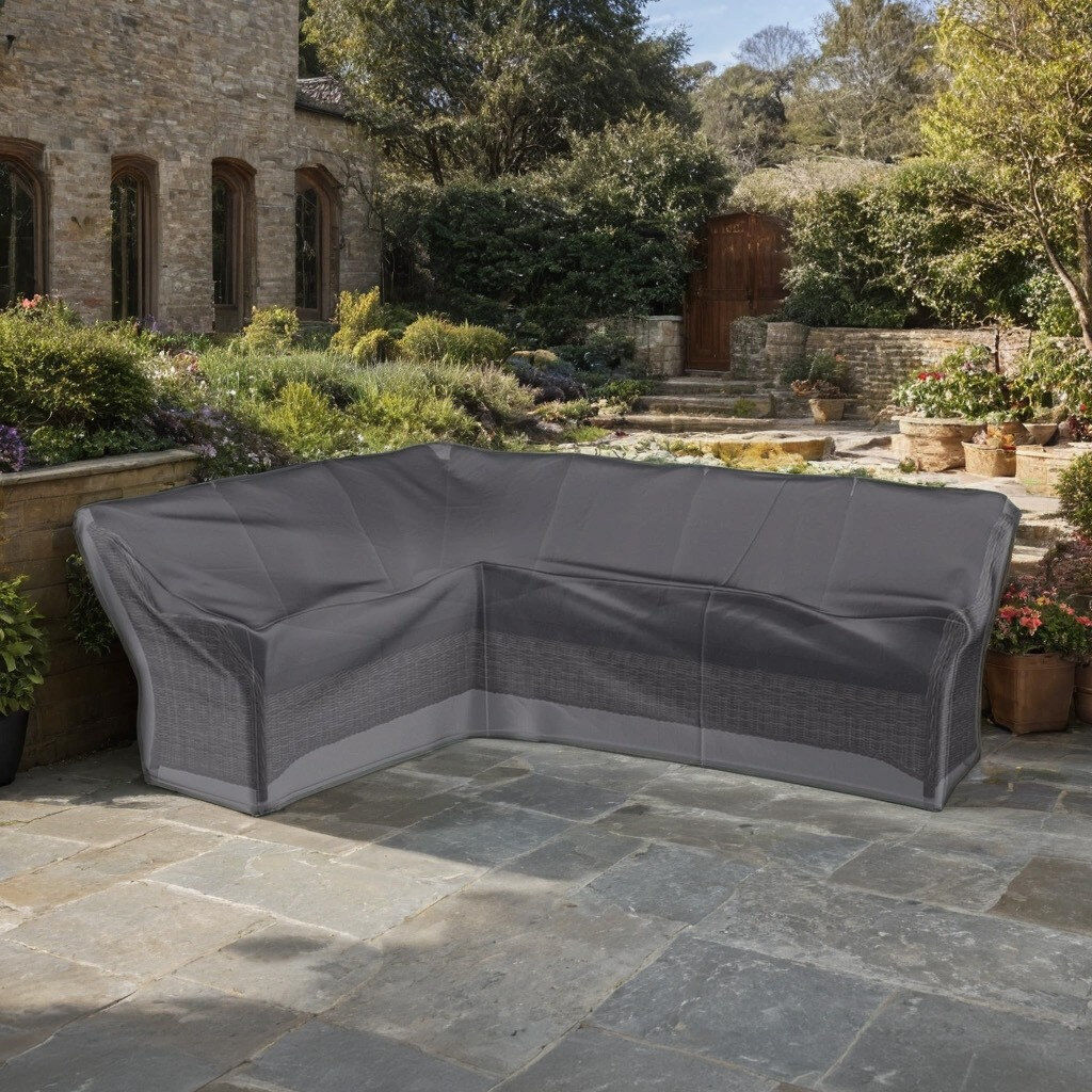 Pacific Lifestyle Aerocover by Platinum - Right Hand Outdoor Seating Set Aerocover - Long 270x210x85x65x90cm Grey 90cm H X 270cm W X 210cm D