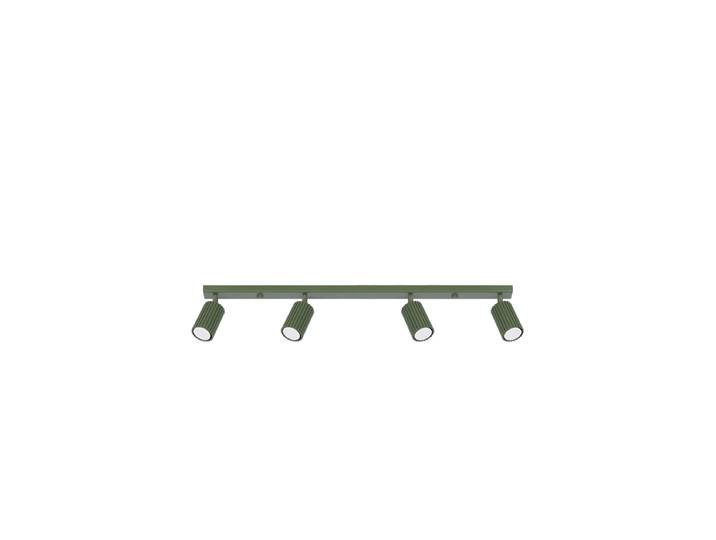 Design Deckenlampe „Karbon“ 4-flammig Olivgrün Sollux Lighting
