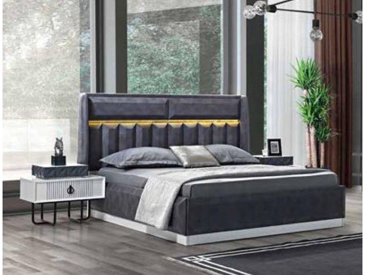 Xlmoebel Polsterbett Luxuriöses gepolstertes Bett mit LED-Beleuchtung (Bett), Hergestellt in Europa