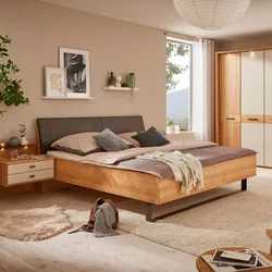 CASEDO Bett Burgos 180 x 200 cm Holzoptik Braun Eiche