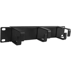 Ds-It 10”Kabelführungspanel 1 HE, Serverschrank Zubehör, Schwarz