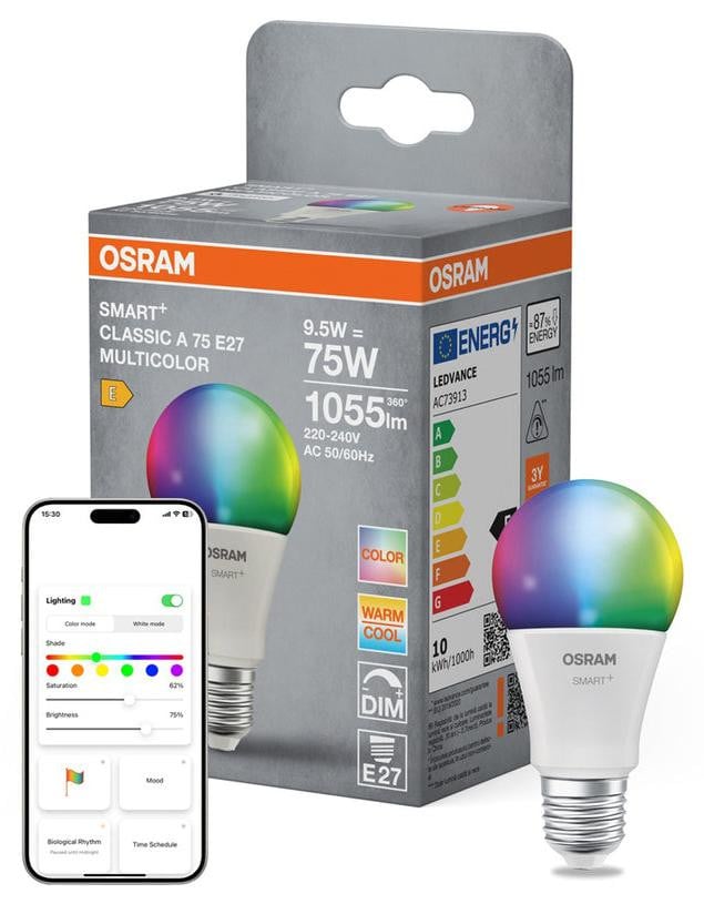Ledvance Smart+ Matter Classic LEDlamp E27, 9,5 W, Wit