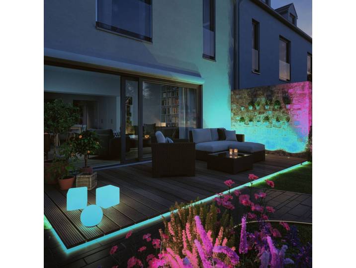 Paulmann Plug & Shine Smooth LED-Stripe RGBW 10 m Smooth, dimmbar, weiß / opal, Kunststoff, Modern