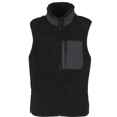Steppweste URBAN CLASSICS "Urban Classics Sherpa Vest", Herren, Gr. 4XL, schwarz, 100% Polyester, Westen Steppweste