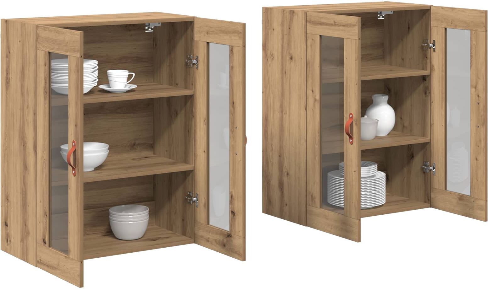 vidaXL Cabinets muraux 2 pc Chêne artisanal 69,5 x 34 x 90 cm