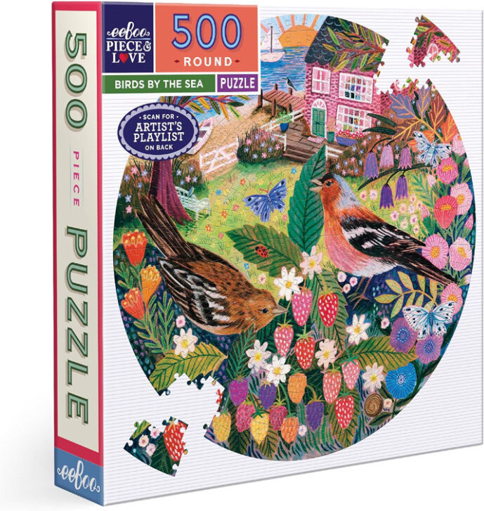 Puzzle rond 500 pcs Birds by the Sea - Eeboo