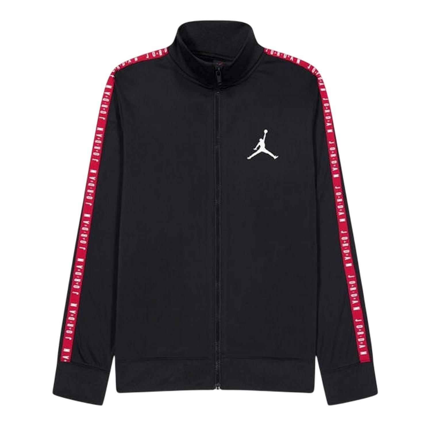 Nike - "Air Jordan" Trainingsanzug für Kinder, Langärmlig (Schwarz/Rot)