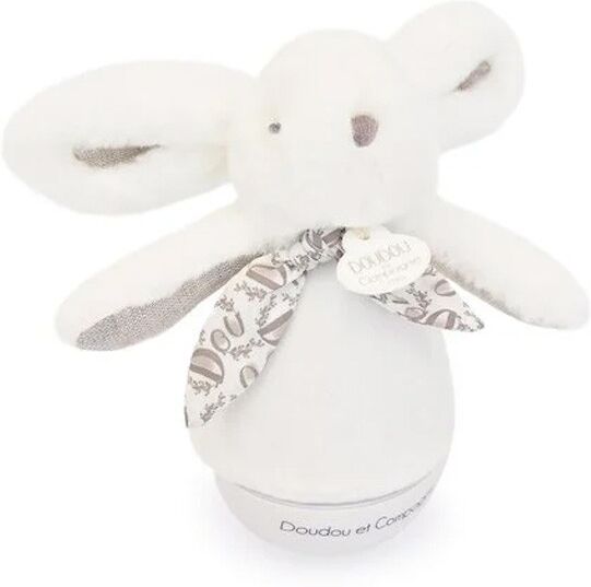 Veilleuse bébé musicale Culbuto blanc 16 cm - Doudou et Compagnie