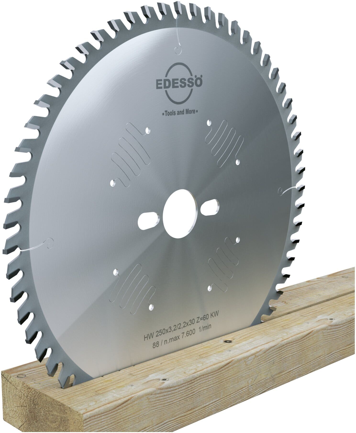 EDESSÖ Kreissägeblatt Präzision Aufteilschnitte KW, HW 300x3,2/2,2x30 Z=72 KW (36030030)