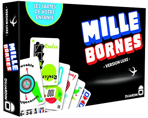 Dujardin 1000 Bornes Deluxe Zwarte Serie Gezelschapsspel voor 2 tot 8 spelers vanaf 6 jaar