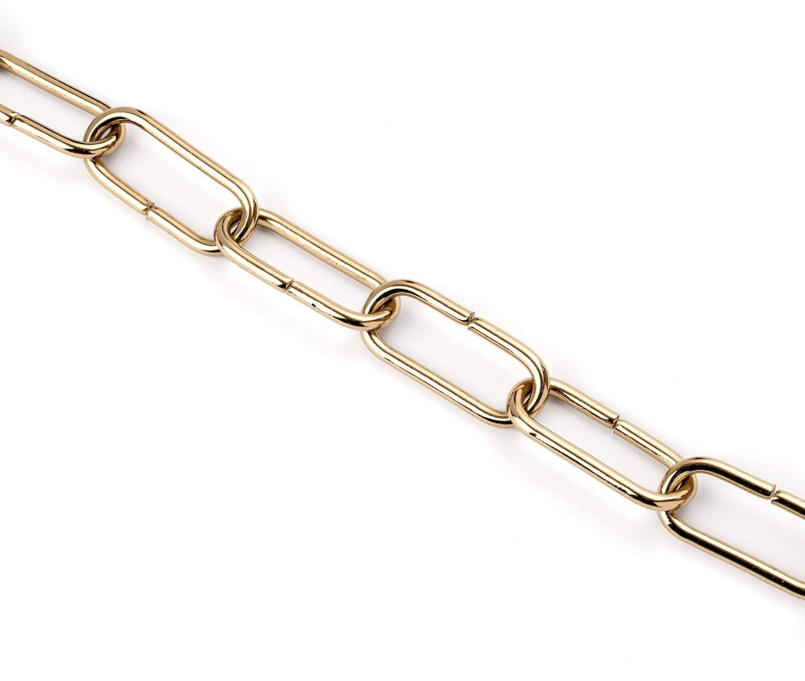 Gouden schakelketting voor kroonluchters, 1 m, 4 mm