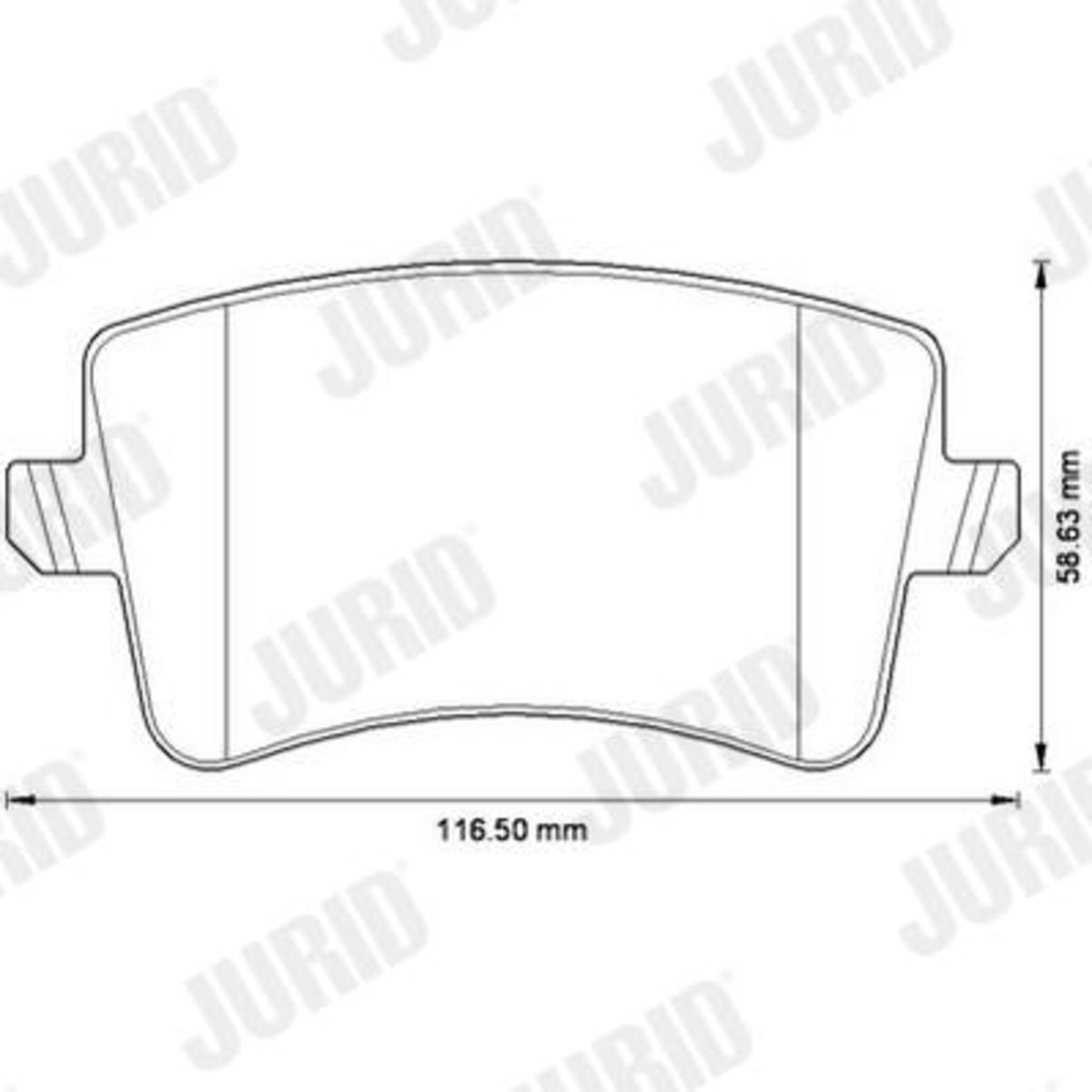 Bremsbelagsatz JURID WHITE 573259JC, Hinten, Keramik