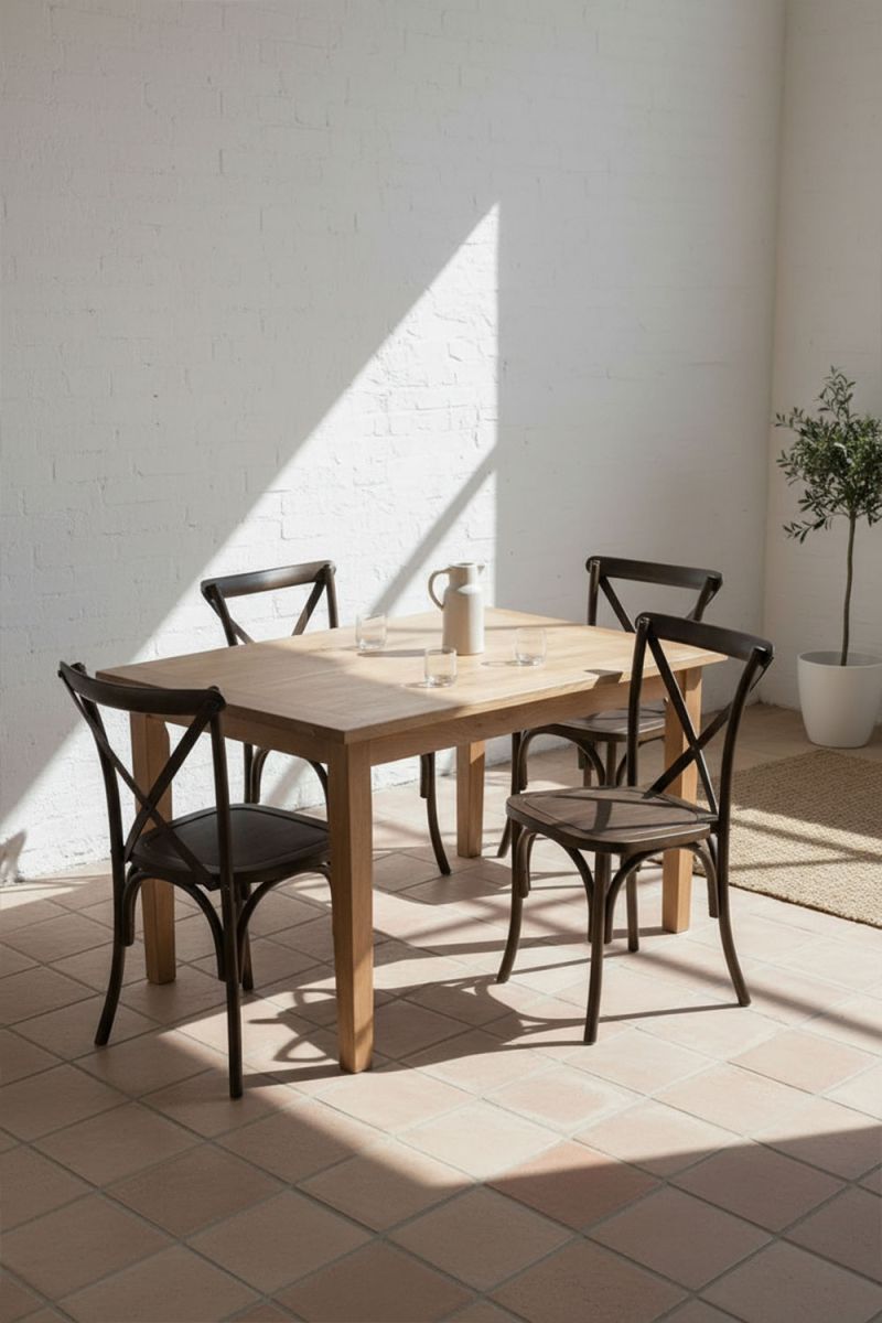 RegalosMiguel Pack 4 Sillas Altea Polipropileno efecto Madera