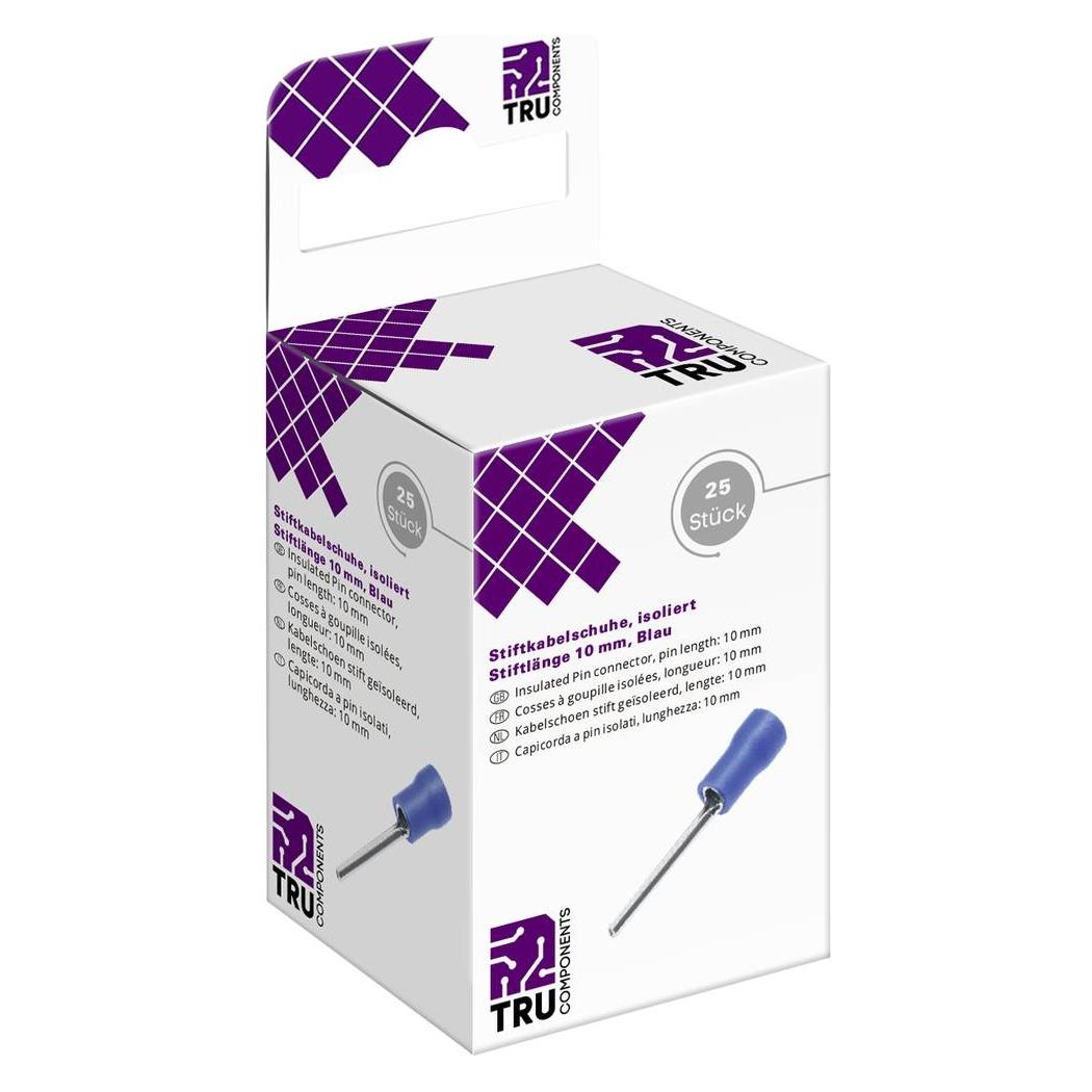 Tru Components Stiftkabelschuhe, isoliert - 1.5mm² - 2.5 mm², (Stiftlänge 10 mm), 25 Stk (T2010C360)