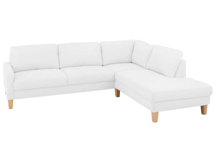 Ecksofa Cagliari Basic Candy / Farbe: Bianco / Material: Leder Basic