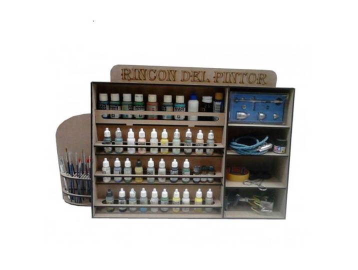 Accessoires pour maquettes : Etagère de rangement : Le coin du peintre
