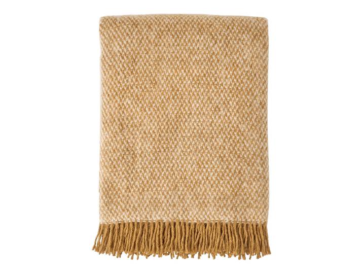 Scandi Living Plaid en laine Sandstone 130x180 cm Mustard