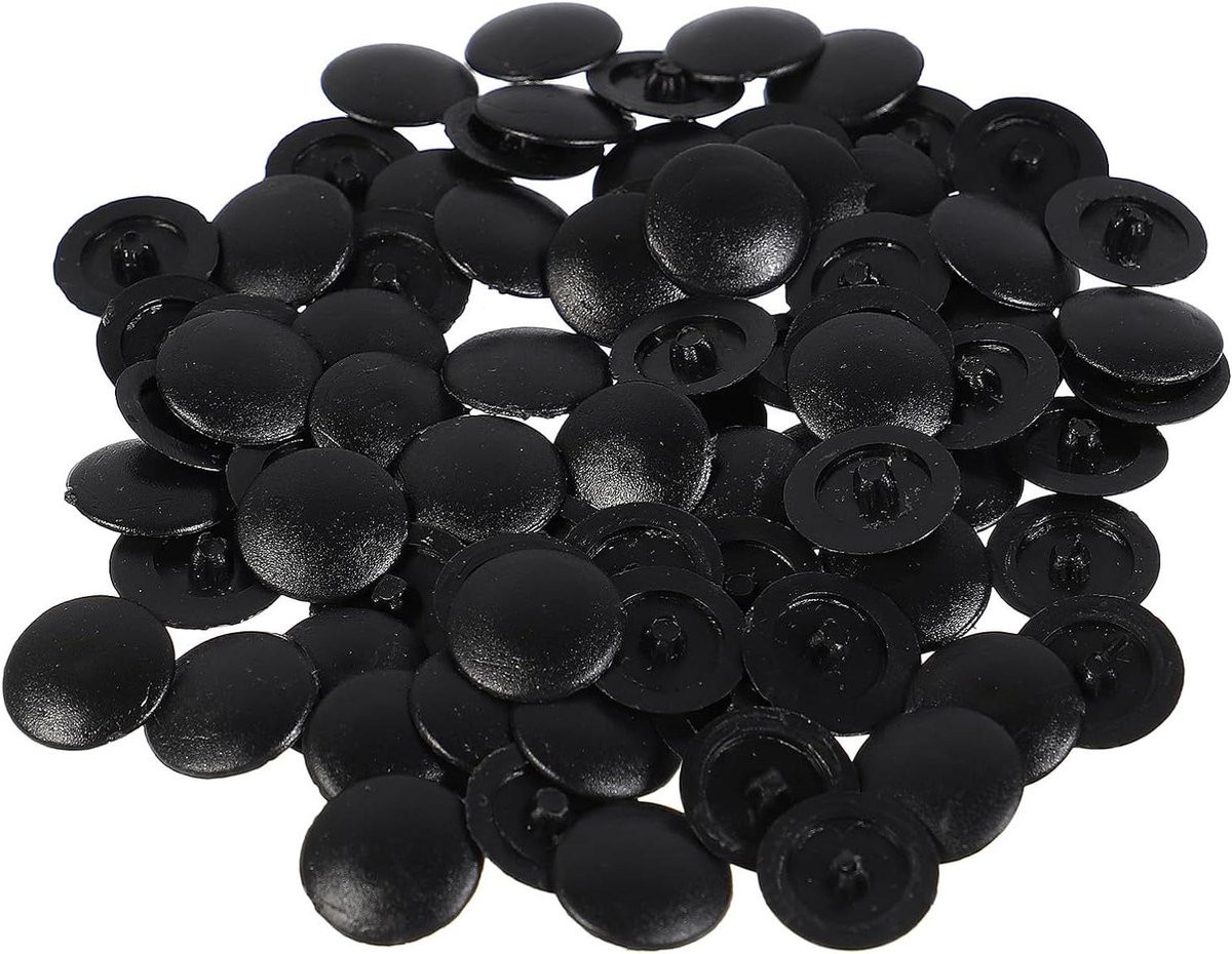 Schroefdoppen Plastic Gatdeksels Afdekpluggen Zwart - 500 stuks