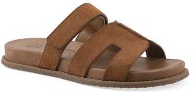 Women's Mazi Slide Sandal by White Mountain in Chestnut Smooth (Size 8 M)