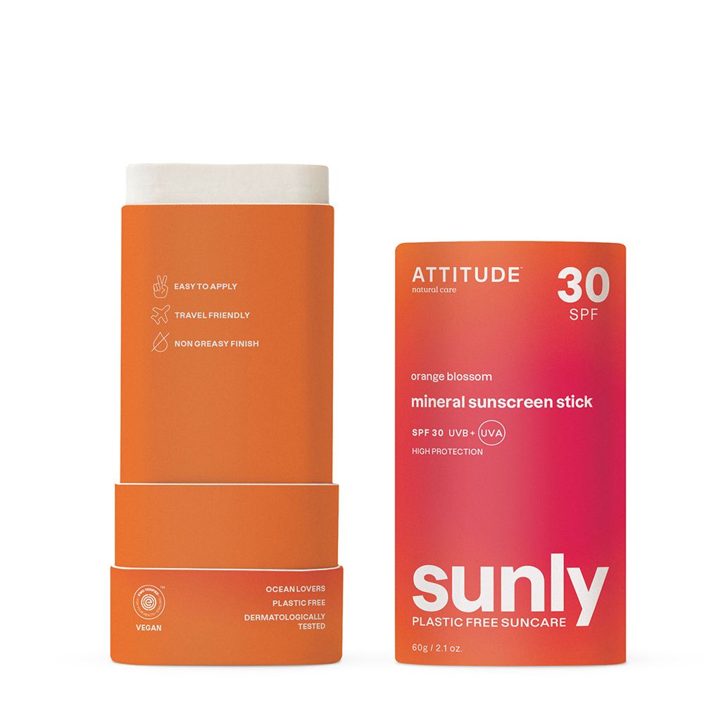 Attitude Sunly Orange Blossom Zonnecreme Zonder Parfum Spf30 60 g Sonnenschutzcreme