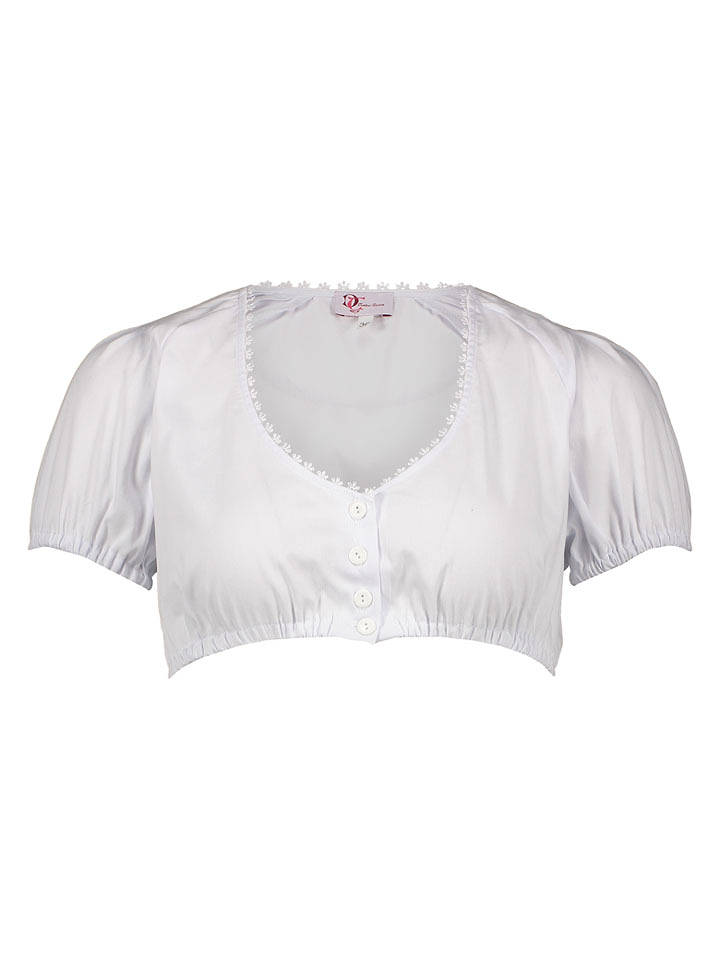 Turi Landhaus Dirndlbluse "Beatrix" in Weiß - 44