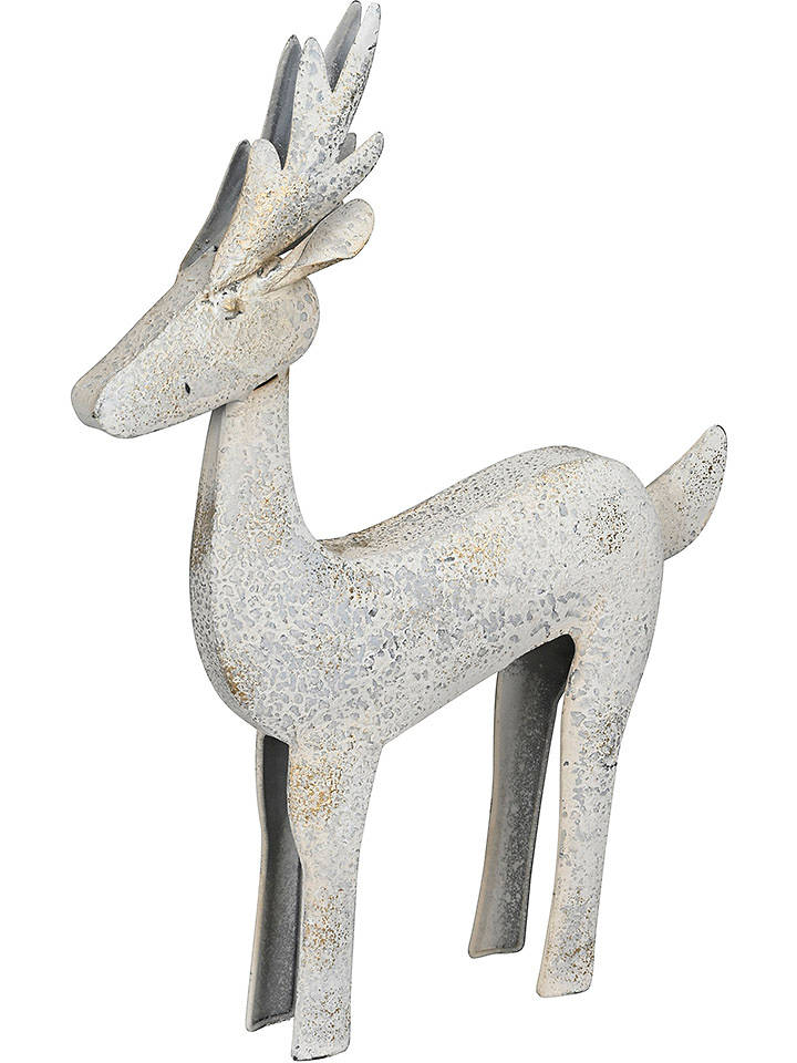POSIWIO Dekofigur "Hirsch" in Weiß - (B)29,5 x (H)41 x (T)6 cm - onesize