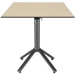 RestooTab - Klappbarer Outdoor Tisch Nemo anthrazit 70x70cm Dekor Coquille