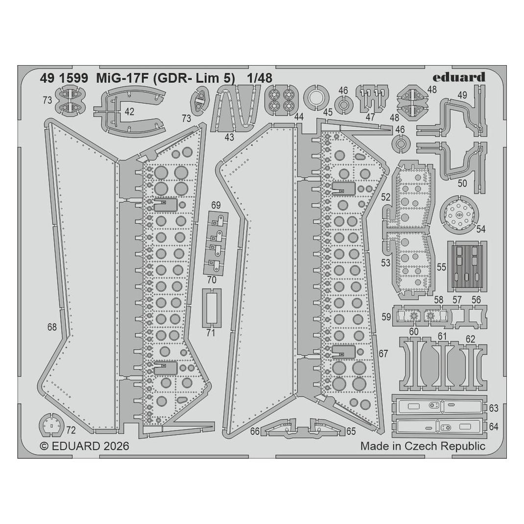 Eduard MiG-17F (GDR - Lim 5) for Kinetic (491599)