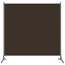 Décoshop26 - Faltbarer Paravent aus braunem Stoff – Raumteiler für den Innenbereich – 175 x 180 cm – Eisengestell DEC031151 DEC031151