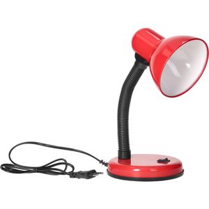 Böttcher-AG Schreibtischlampe mit E27-Fassung, mit Standfuß, rot