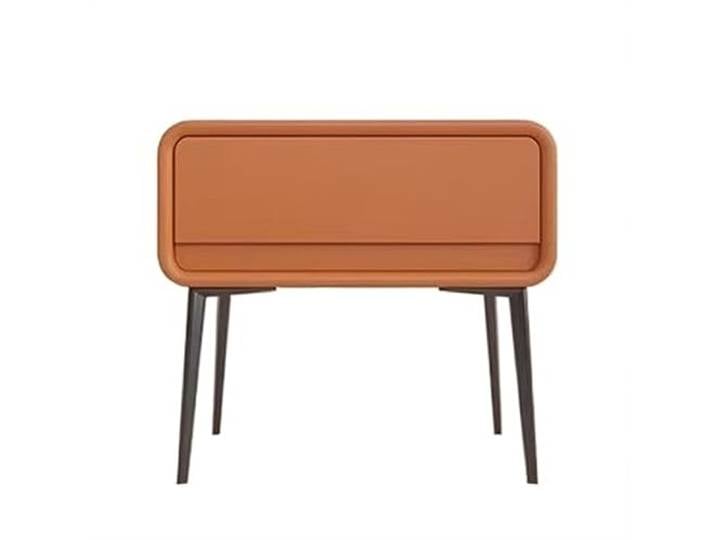 Vielseitig Nachttisch aus Holz, minimalistisch, modern, mit hohen Beinen Kleiner Möbelschrank mit einer Schublade(Orange,Klein)
