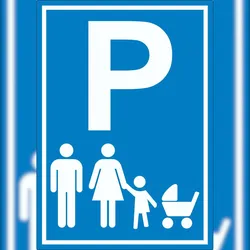 HB-Druck Parkplatz Eltern Kinderwagen Aufkleber A2 (420x594mm)