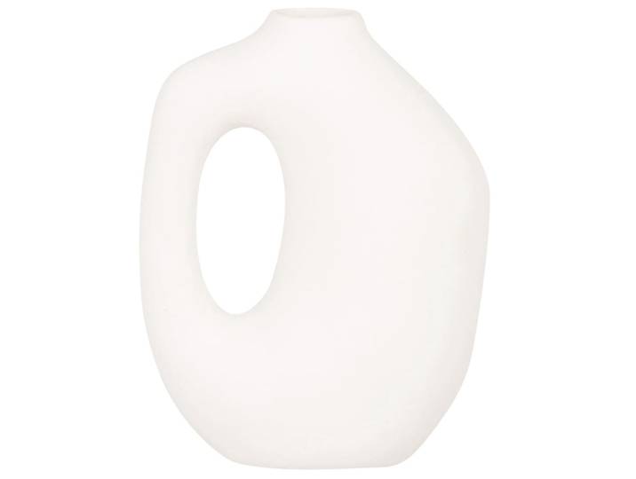 Vase aus weißem Steinzeug H14