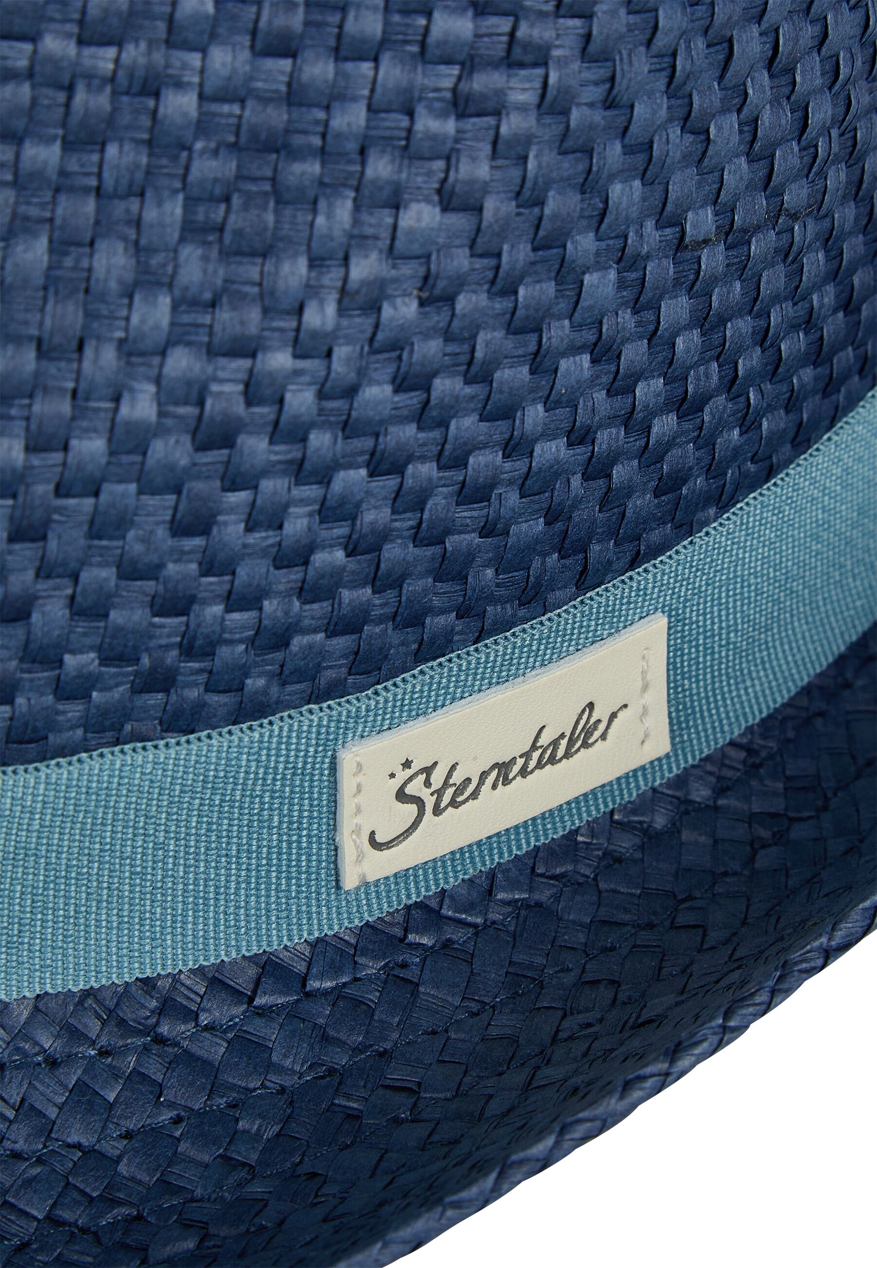 Schirmmütze STERNTALER "Strohhut Garniturband", Jungen, Gr. 49, blau (mittelblau), Obermaterial: 100% Papier PAP. 100% Papier PAP. 100% Papier PAP. 100% Papier PAP., Mützen Schirmmütze